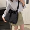 Large Capacity Drawstring Bucket Bag Korean Style Tote Bag Cute Nylon Shoulder Bag  Girls