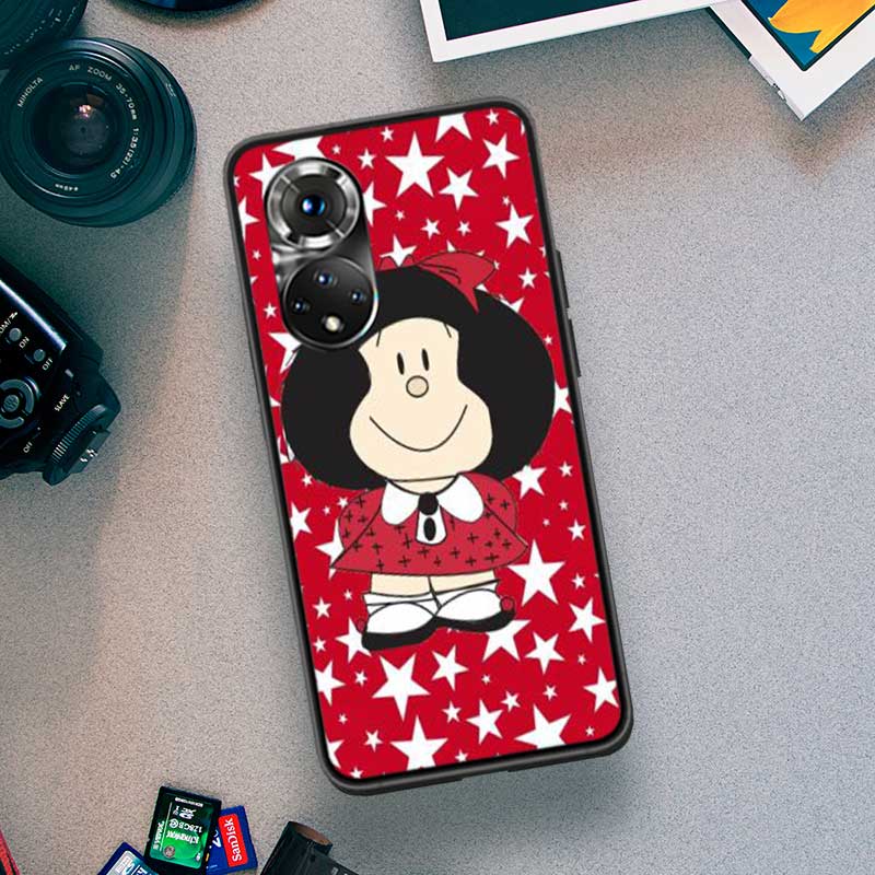 Cute M-Mafaldas Phone Case For Huawei P Smart 2021 Y5 Y6 Y7 Y9 Honor 50 20 Pro 10 10I 9 9X Y9S 8 8A 8X 8S 7S Cover