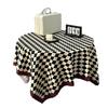 Checkered Retro Luxury Tablecloth: Striped & Plaid for Rectangular or Round Dining, Coffee, or Table Mat.