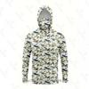 Mens Quick-Dry Ice Silk Long Sleeve Fishing Shirt With Hood Integrated Face Cover UV Protection Outdoor Sunproof Apparel