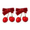 Cute Winter Cherry Hairpin With Plush Material Elegant Hair Clip For Girls Women Stylish Hair Accessory