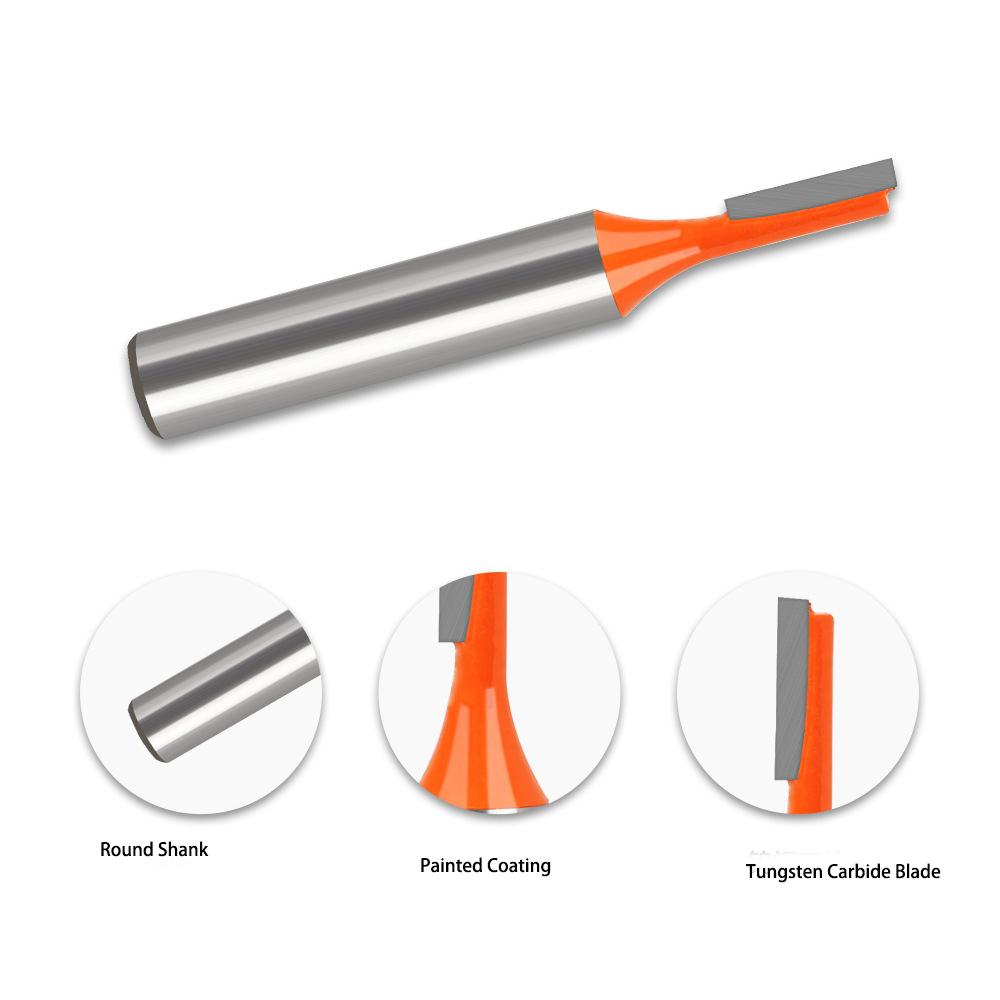 8mm Shank Single-flute Straight Router Bit - Groove Cutting Bit, Trimming Cutter, Woodworking Milling Bit Set