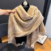 New Elegance Cashmere Warm Scarf For Women Winter Thick Blanket Wraps Two-sided Bufanda Echarpe Pashmina Luxury Print Shawl