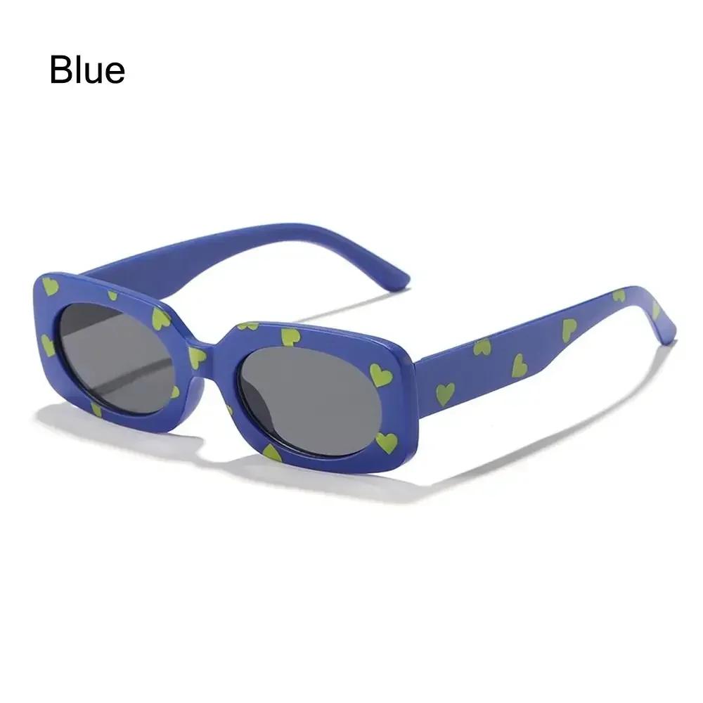 

Trendy Sun Protection Heart Print Children Sunglasses UV400 2-8 Years Girls Boys Shades Rectangular Sun Glasses