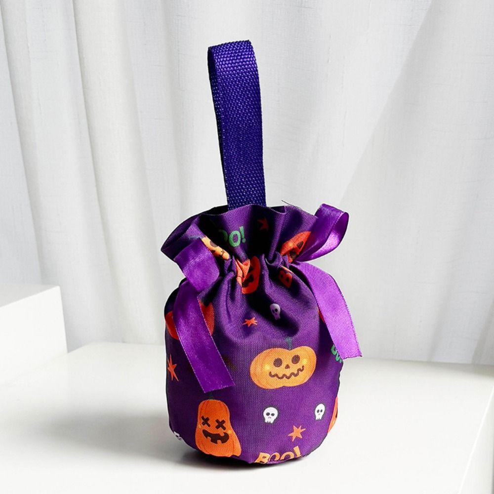 Handheld Halloween Candy Tote Bag Pumpkin Pattern Design Halloween Gift Handbag  Halloween Party