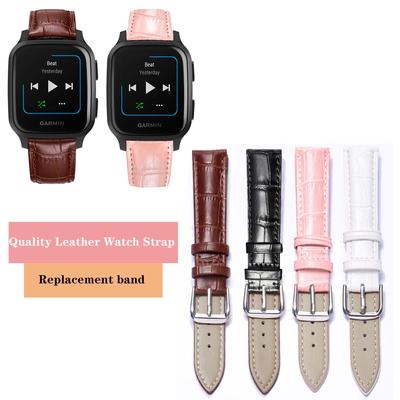 Quality Leather Strap WatchBand for Garmin Venu SQ 2 Plus Forerunner 955 255 745 645 245 158 Replacement Band