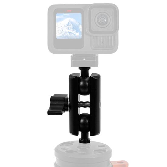 Camera Mount Clamp 360-degree Swivel 17mm Ball Head Magic Arm with Clamp Camera Adapter Clip with 1/4" Thread for GoPro Camera