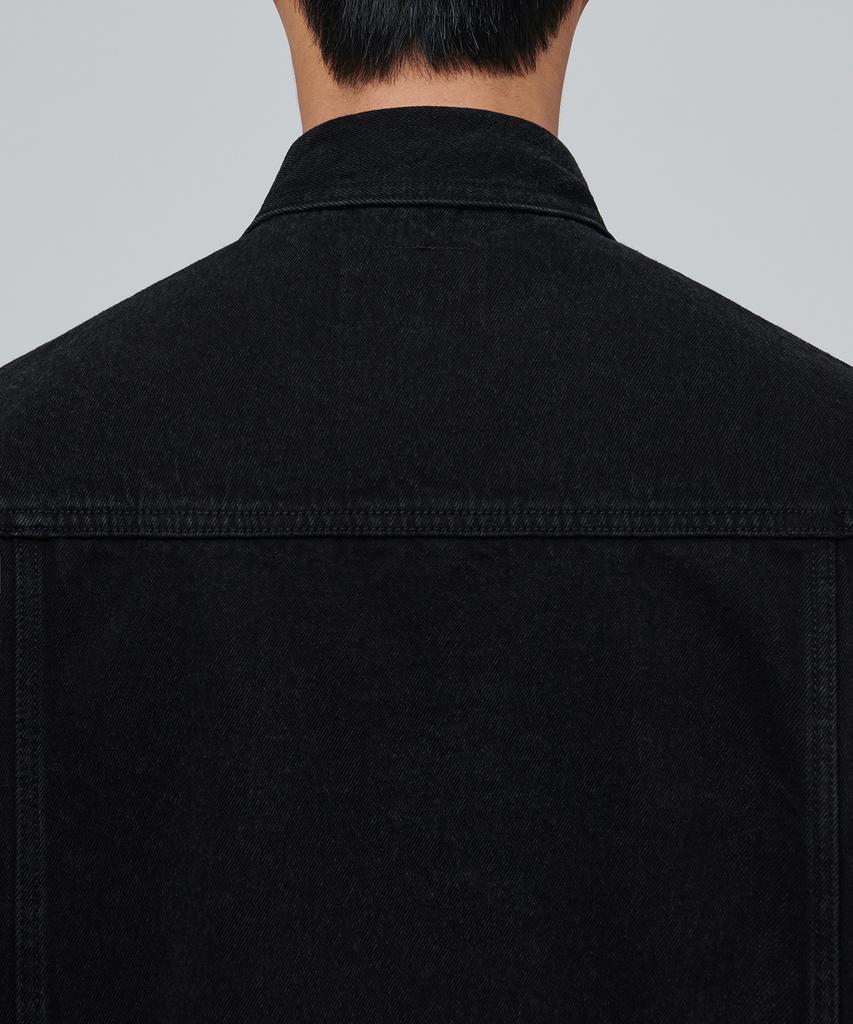 Musinsa Standard Relaxed Denim Trucker Jacket 2 [Washed Black]