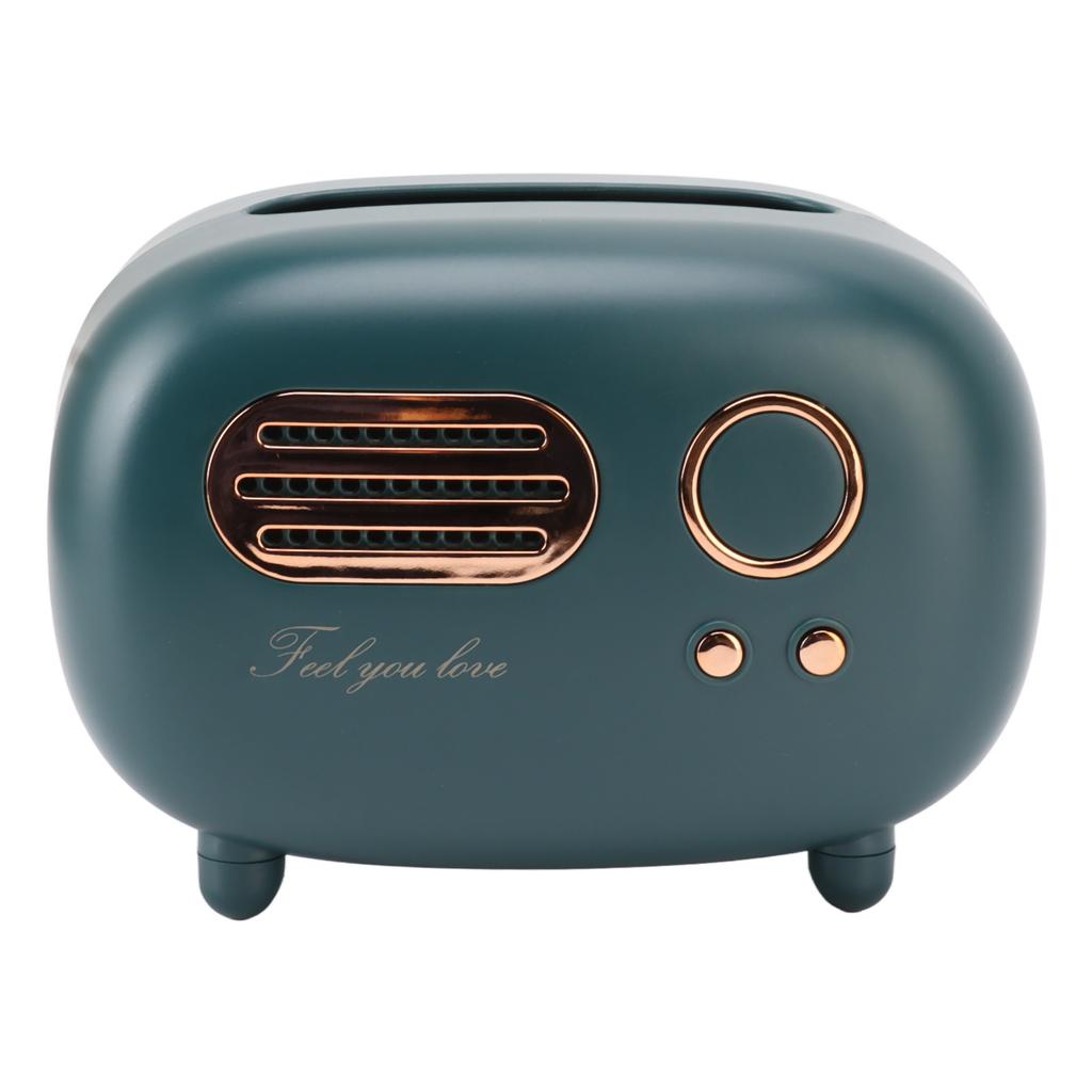 Retro Radio Kleenexboks Multifunksjonell Stor Dispenserboks for Ansiktsservietter til Stue Bad