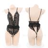 Sex Underwear Lace Small Chest Transparent Free Pure Desire Suspender Women Gather Onesie Mesh Yarn One-piece Open Crotch Free