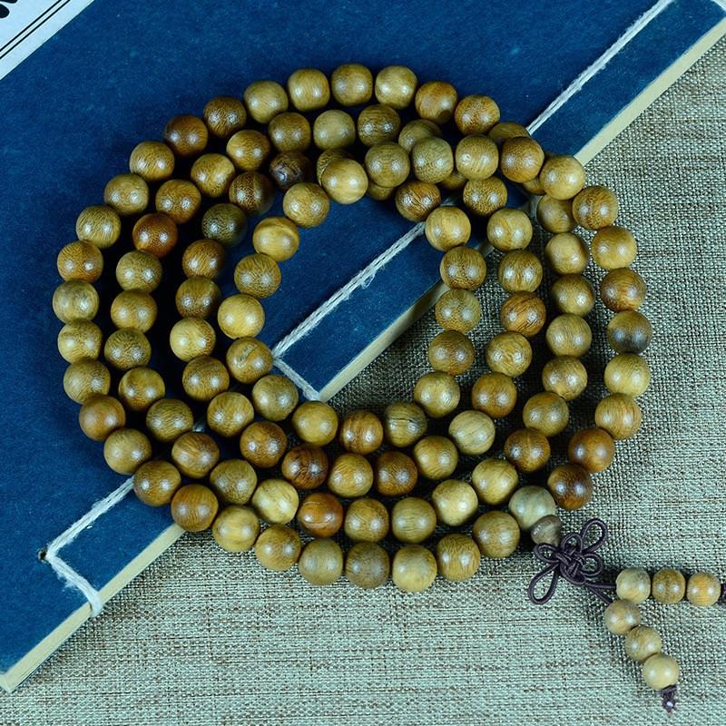 Argentina old material submerged green sandalwood bracelet sandalwood wooden cultural toy bracelet men's and women's jewelry buddhist beads