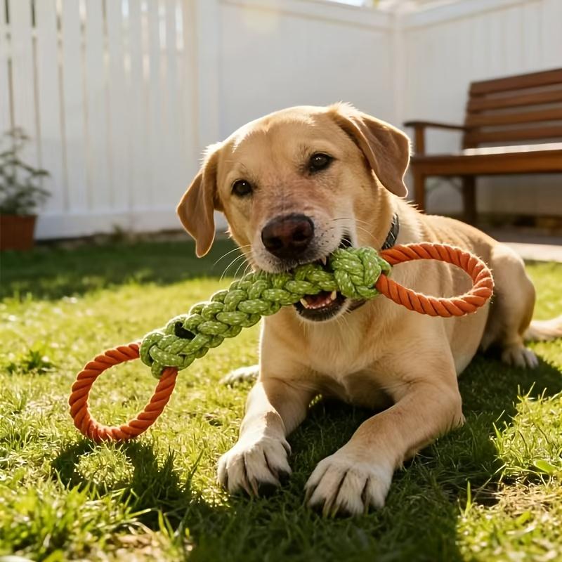 

Large Durable Dog Knot Toy Chewy Pet Toy for Dental Care And Yard Play зелёный
