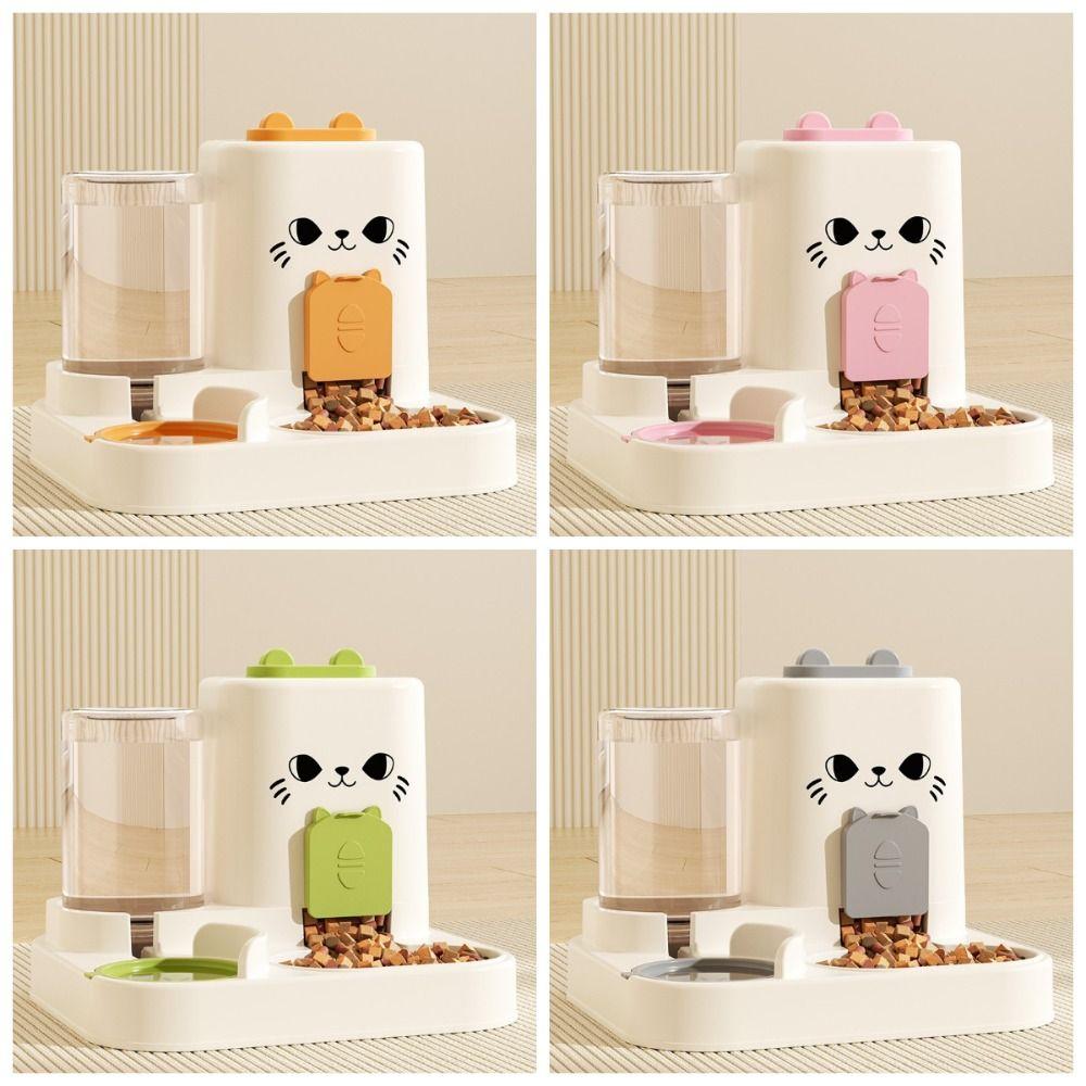Large Capacity Automatic Cat Water Feeder 2-in-1 Pet Water Dispenser Cat Dog Food Bowl  Small Dogs