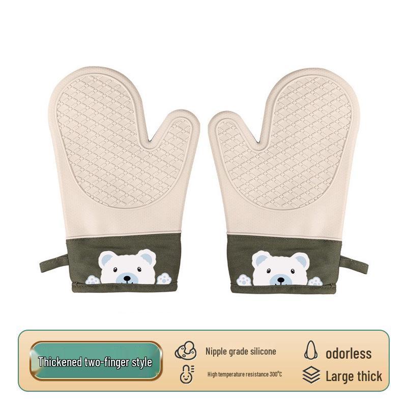 Heat-Resistant Non-Slip Silicone Oven Gloves for Baking and Cooking
