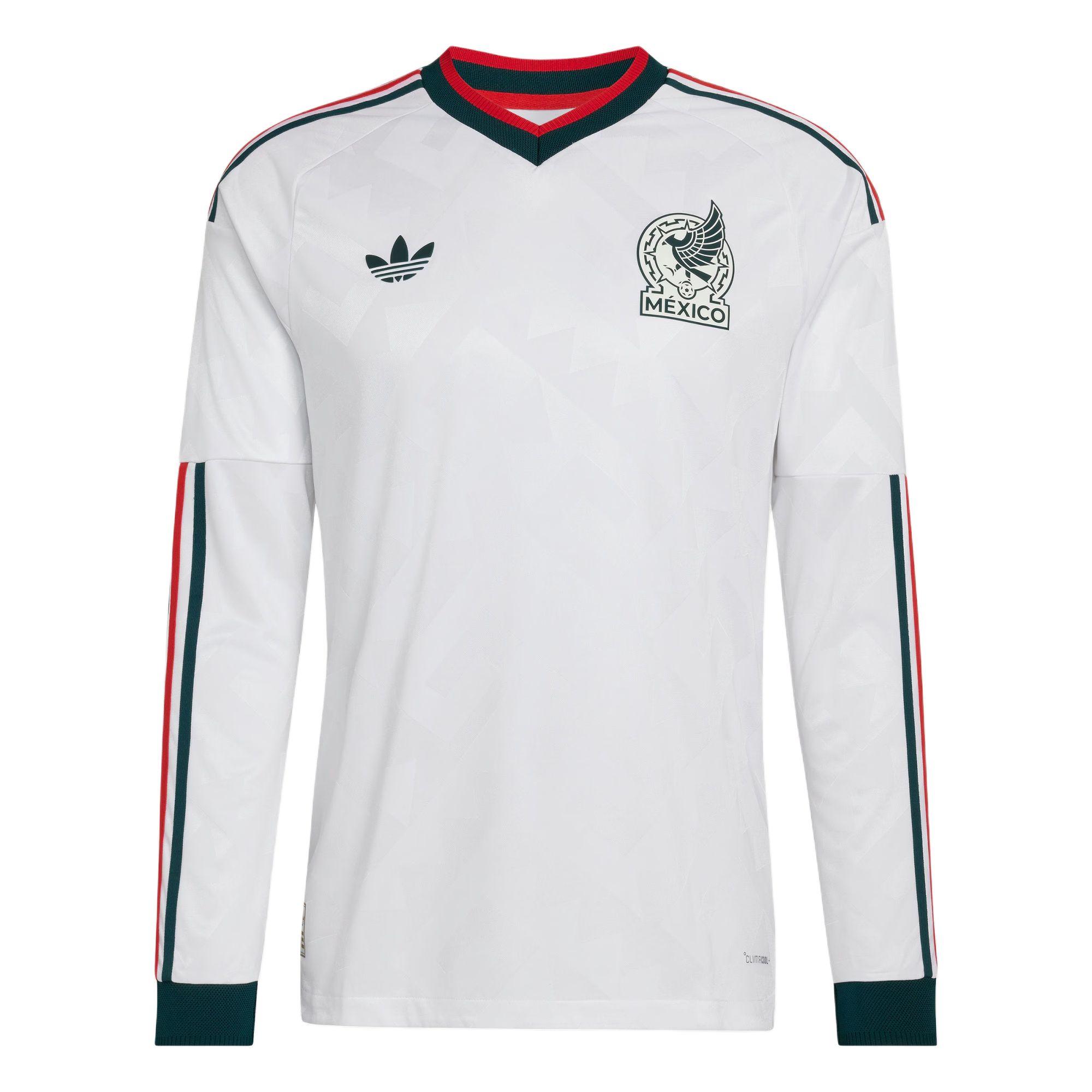 Adidas Originals Player Edition Mexico National Team 26 Season World Cup Away Climacool Slim Fit V-Neck Pullover Long Sleeve Football Shirt JZ2769 S