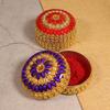 Putrika Traditional Haldi Multicolor Stone Kumkum Box|Puja Worship|Navratri Gift| Diwali Gift|