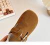 Children's Winter 2025 Cotton & Leather Shoes – Soft Sole, Fleece-Lined Birkenstock Style for Boys & Girls