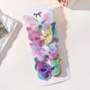 4Pcs Sequins Decor Butterfly Hair Clip Double Butterfly Design Bow Hairpins Glitter Hair Clip  Women