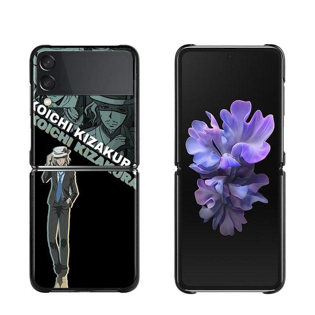Phone Protective Case For Samsung Galaxy Z Flip3 5g Back Cases For Samsung Z Flip Capa Black Shell Fundas Danganronpa Cartoon