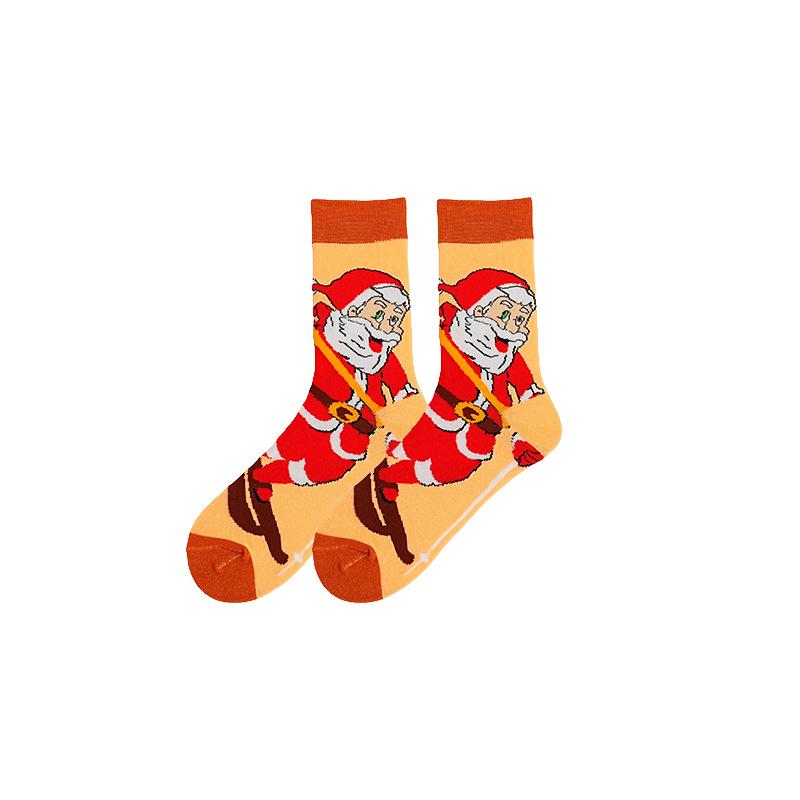 In Stock Plus Size Mid-Calf Jacquard Christmas Socks Bestseller