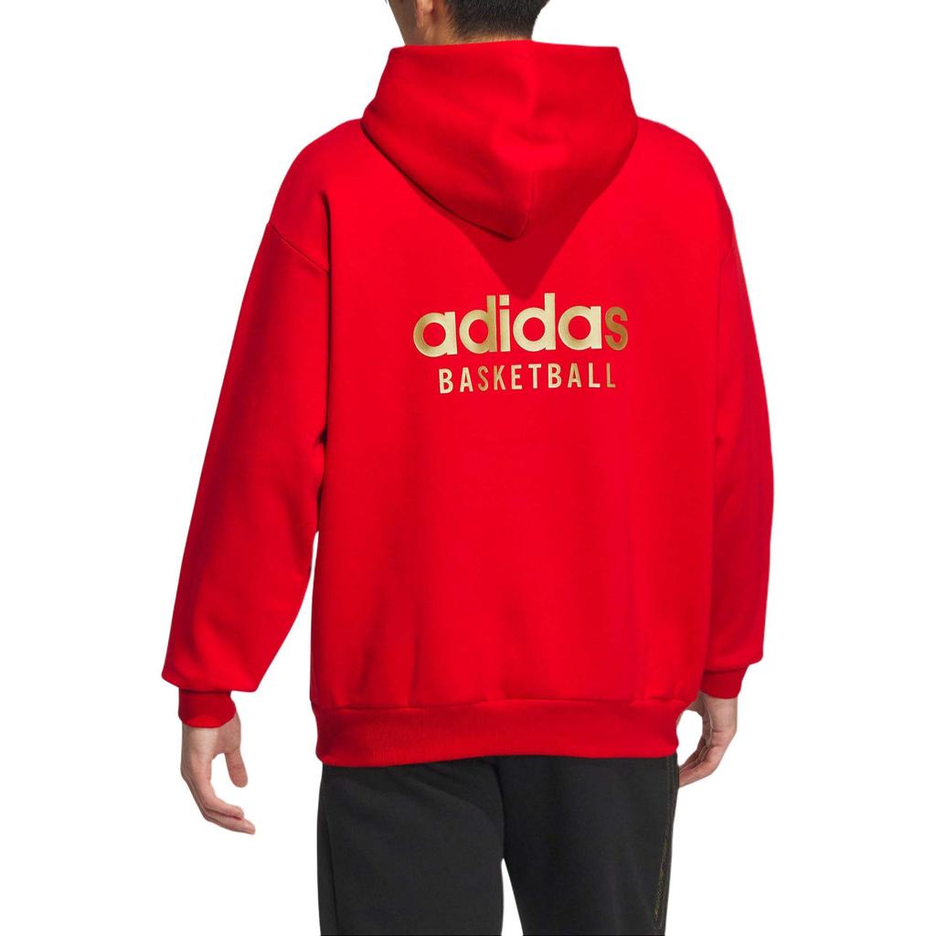 adidas Sudadera Originals FW23 Serie Año del Dragón CNY con Logotipo Estampado de Dragón Tops Unisex Rojo JE3500