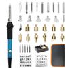 62-Piece 60W Adjustable Temperature Digital Soldering Iron and Pyrography Pen Set