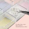 6 Grids Nail Glitter Aurora Mirror Powder Pearly Flakes Pigment, Sparkly Charm for Nail Design Manicures