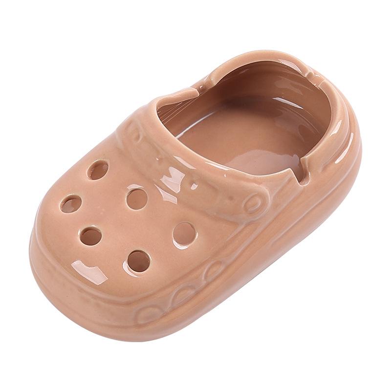 Ceramic Shoe Slipper Ashtray for Home, Office, or Hotel Decor