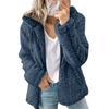Mode Frauen Flauschige Strickjacke Pullover Mit Kapuze Woll Fleece Jacke für Herbst und Winter Langarm Mit Kapuze Strickjacke Mantel