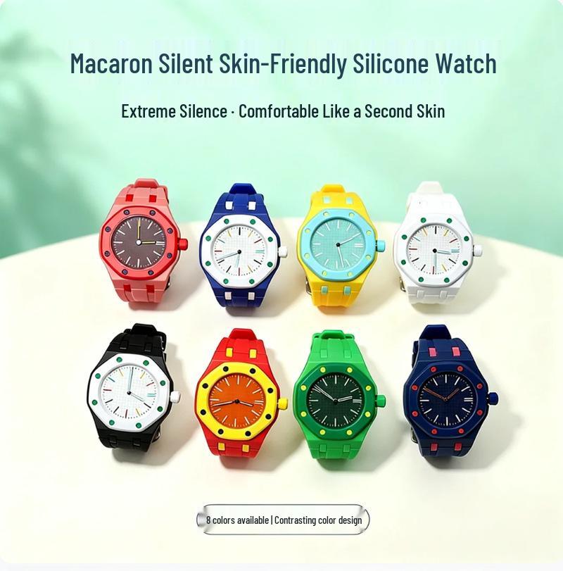 2026 AR Edition Octagonal Silicone Quartz Watch - Fashionable, Drop-Resistant, Waterproof