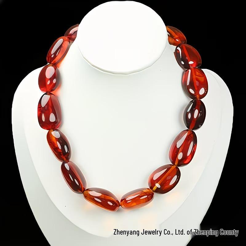 Elegant Amber Necklace - Trendy Women's Gift for Mother or Friends, Perfect for Any Occasion.