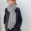 Korean Version of Solid Color Knitted Wool Scarf Women's Autumn and Winter Thickened Warm Student Soft Girl Scarf Men's Versatile Shawl Tide
