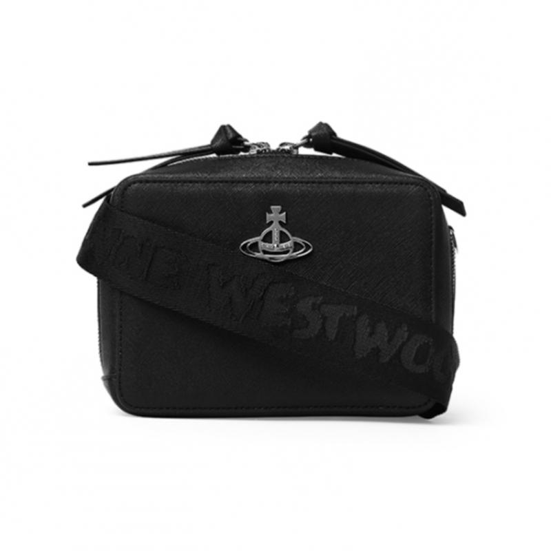 Vivienne Westwood Saffiano Pás Cross Camera Crossbody Taška 58010003us000bn401i