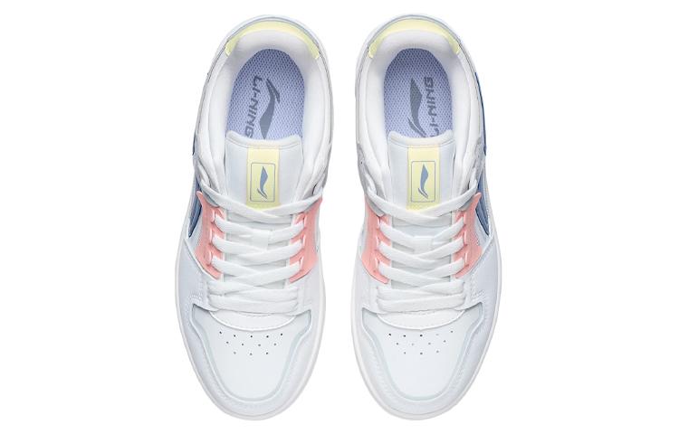 Li Ning Synthetic Leather Comfortable Slip Resistant Cushioning Abrasion Resistant Lightweight Low Top Skateboard Shoes AGCP362-17