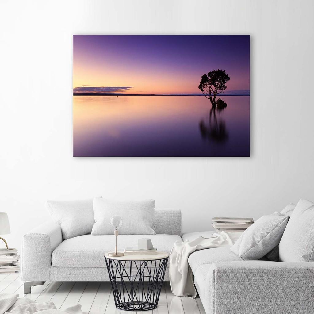 Canvas print, Tree on a lake nature