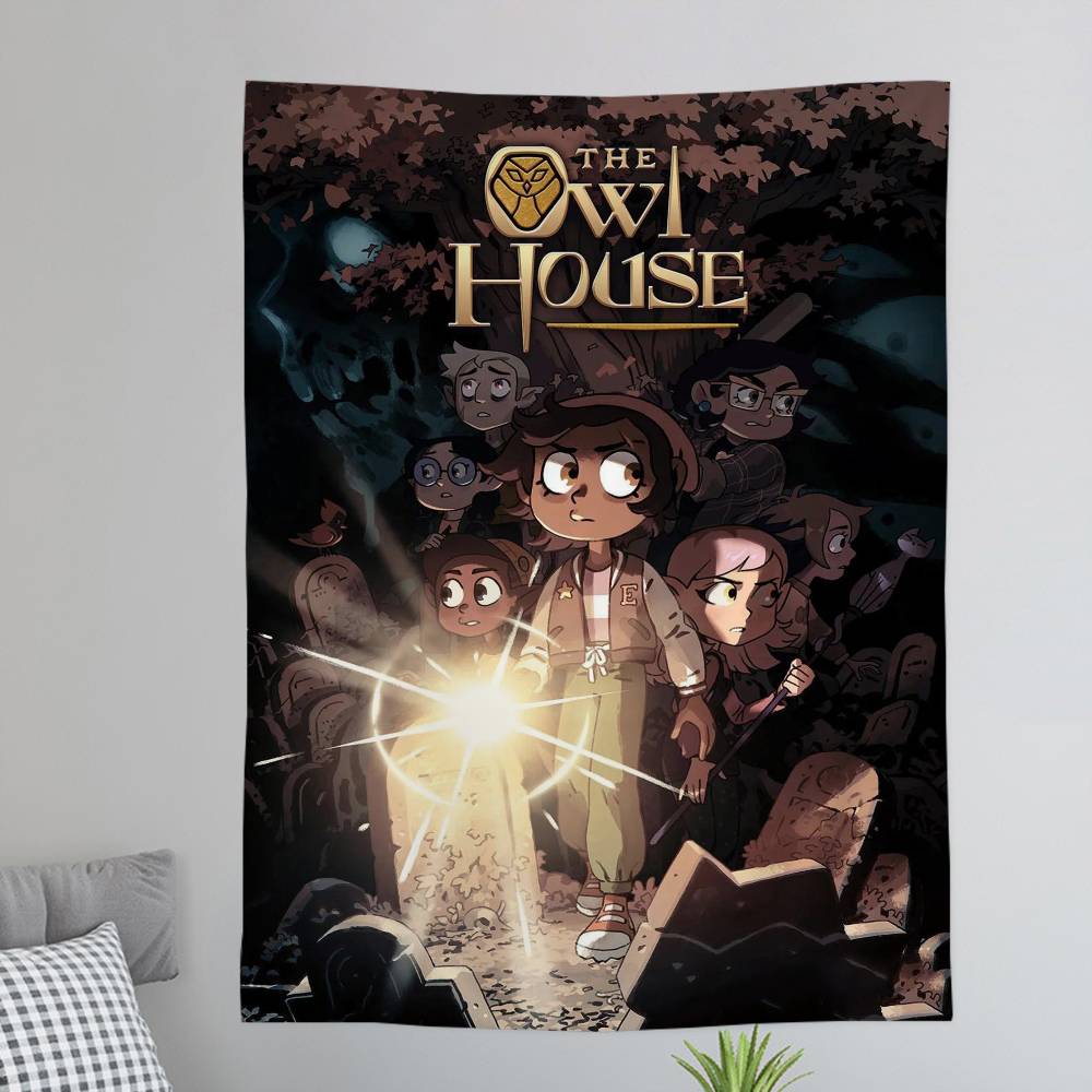 Cartoon The OOwl House Tapestry Art Printing Cheap Hippie Wall Hanging Bohemian Wall Tapestries Mandala Art Home Decor