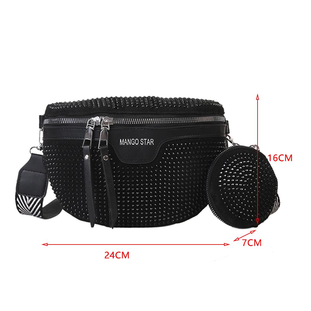 Casual Chest Bag 2025 Luxury Designer Women's Waist Bag Multi-pocket Street Fanny Pack PU Chest Bag Wide Strap Crossbody Bag