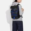 New COACH Track Cow Leather With Textile Backpack Tubas Men's Blue & Bronze CC016-QBTKG
