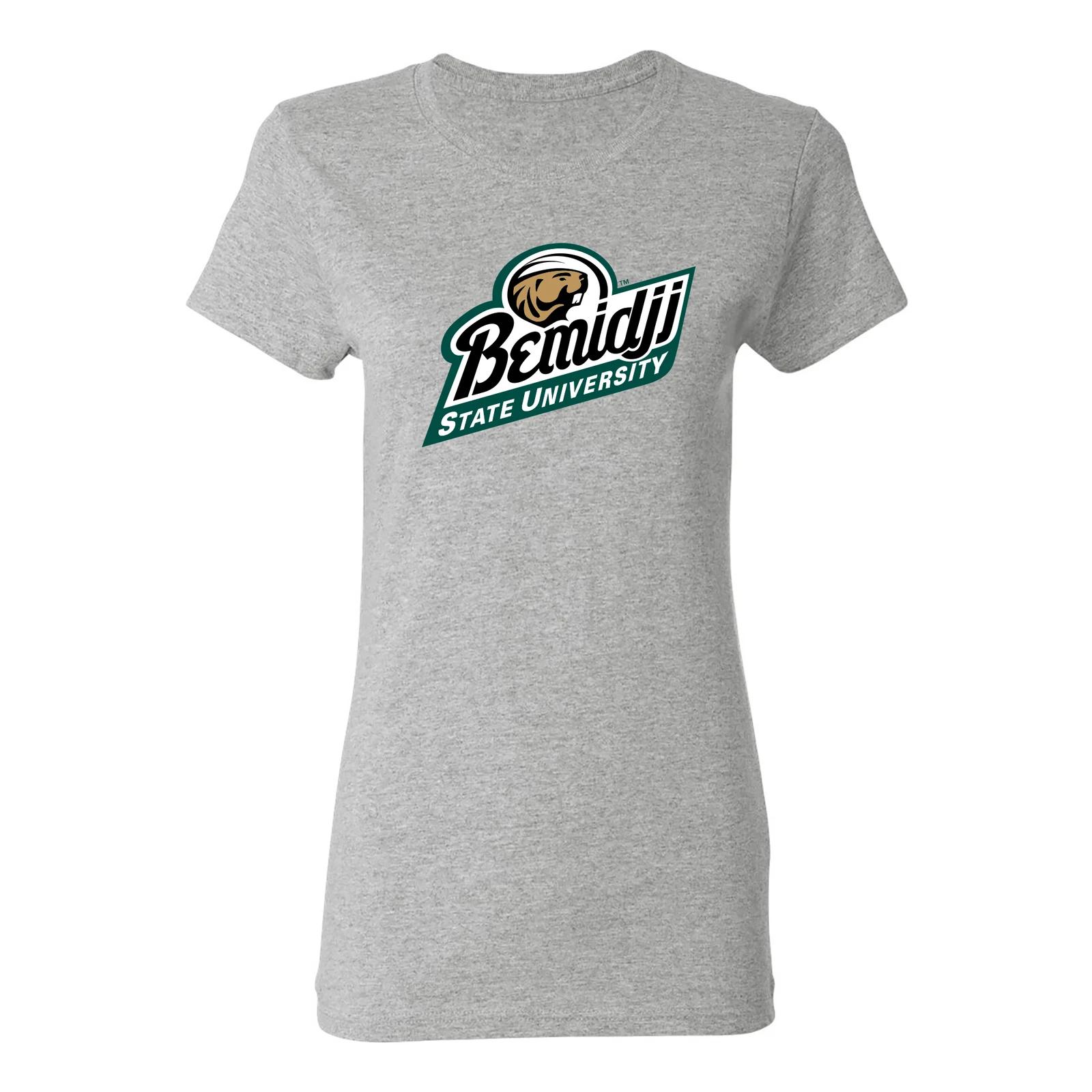 Bemidji State Beavers Primary Logo Womens T Shirt - Sport Grey M