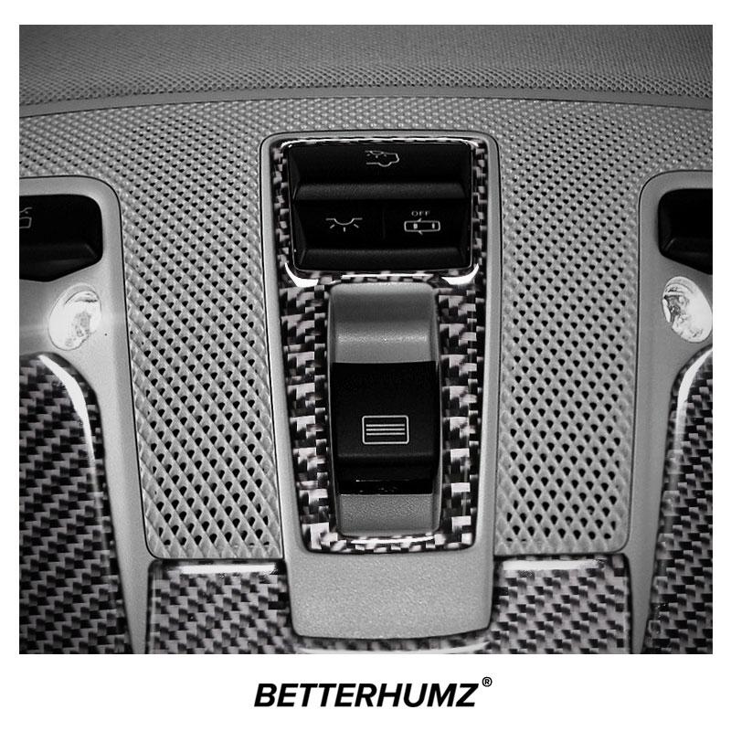 For Mercedes Benz W176 W246 Class A B CLA C117 GLA X156 Carbon Fiber Reading Light Panel Trim Sticker Car Interior Accessories