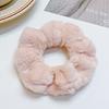 Solid Soft Plush Wide Hair Band For Women Girls Ponytail Holder Hair Tie Fluffy Rubber Band Scrunchie Hair Accessories