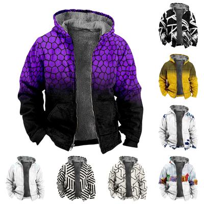 Chaqueta con estampado para hombre Chaqueta con capucha y cremallera de tendencia informal de primavera y otoño para hombre