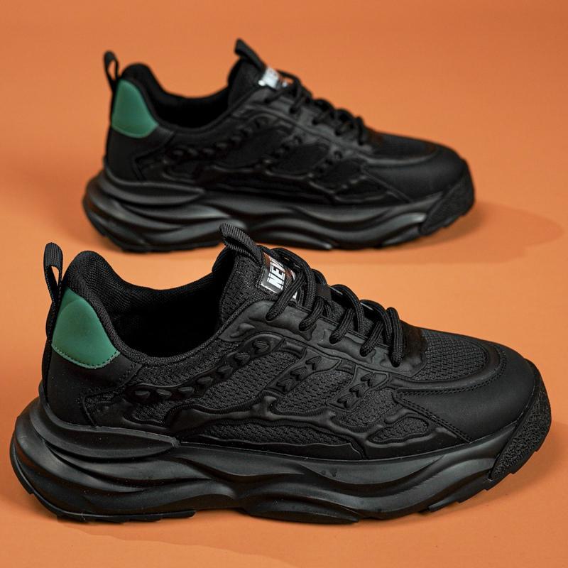 

2025 spring and autumn new men s thick-soled heightening dad shoes breathable soft-soled little white shoes versatile trendy sports shoes 44