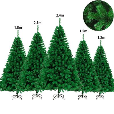 Green Simulated 120150180210240cm Christmas Tree Pvc Xmas Ornament Santa