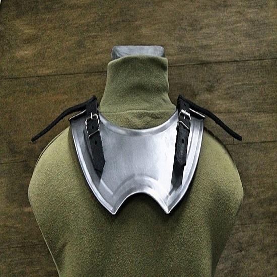 Steel Gorget - larpové brnění - cosplay - kovová gorge - ochrana proti lerpu - zakázková výroba a ruční výroba