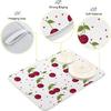 xigua Cute Cherry Fruit Dish Drying Mat for Kitchen Counter, Absorbent Microfiber Dishes Drainer Mats, Tableware Protector Dish Drying Pad 16x18in