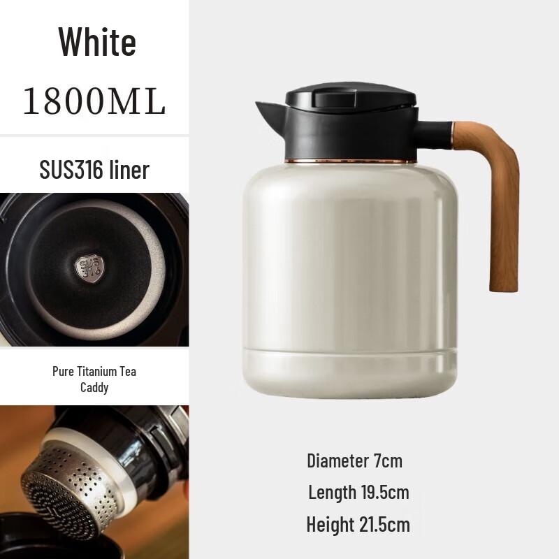 Large Capacity Tea Infuser Pot with Temperature Display