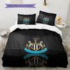 Newcastle United Pattern Bedding Quilt Set Home Decoration Gift (1 * Duvet Cover + 2 * Pillowcase Without Core)