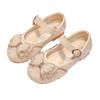 Girls' Leather Shoes with Bow, Shiny Rhinestones and Pearls, Fairy Princess Shoes, Stylish Children's Sequin Flats for Little Girls