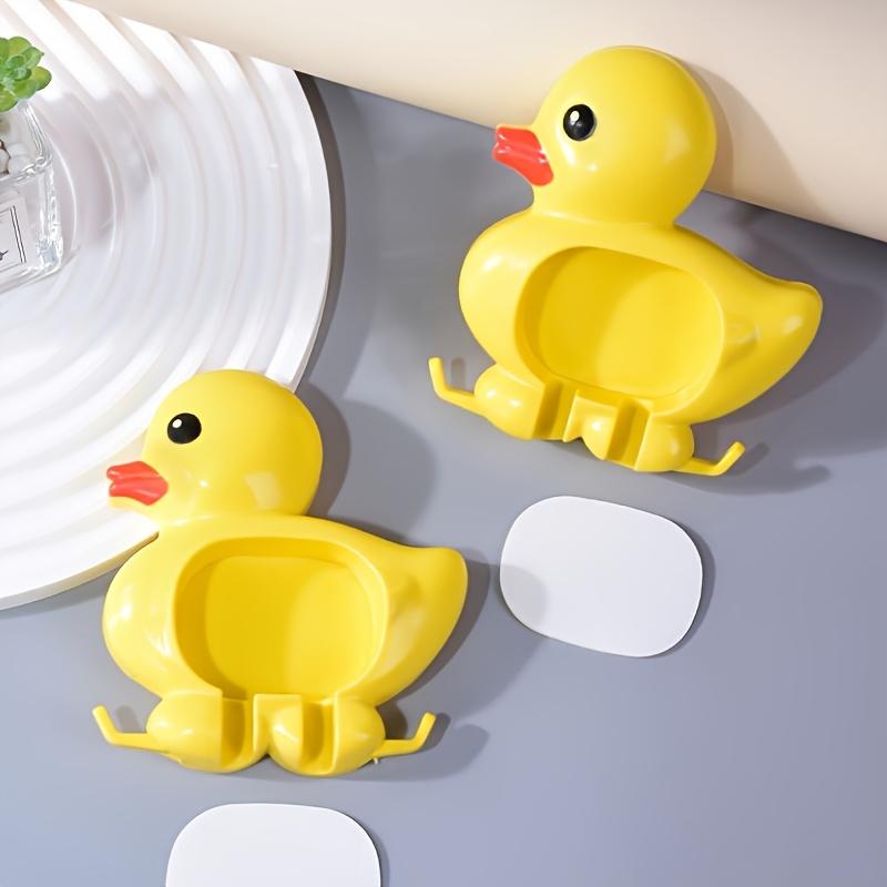 No-Drill Suction Cup Bathroom Organizer, Waterproof Dustproof Plastic Duck-Shaped Home Decor for Bathroom Storage, Bathroom Accessories